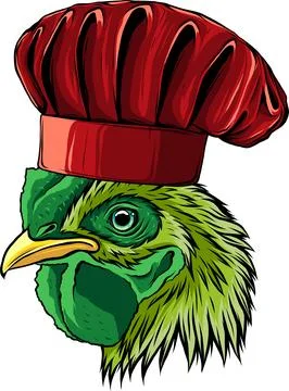 Animal Head Rooster vector logo icon illustration mascot Stock Illustration