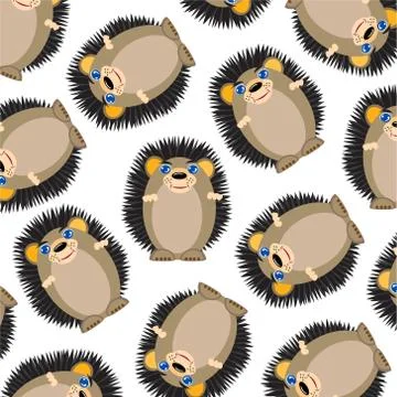Animal hedgehog pattern Stock Illustration