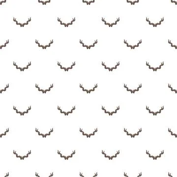 Animal horns seamless pattern creating a rustic nature background 스톡 일러스트