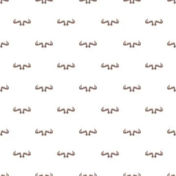 Animal horns seamless pattern for nature design Stock Illustration