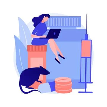 Animal lab tests vector concept metaphor Stock Illustration