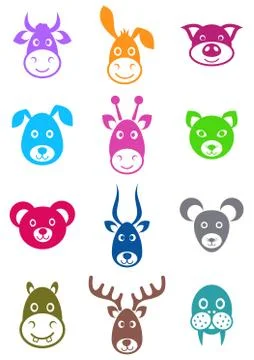 Animal labels Illustrazione stock