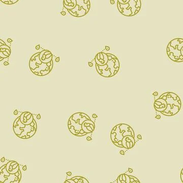 Animal migration paths line seamless pattern Illustrazione stock