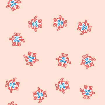 Animal monster funny vector seamless pattern Stock Illustration
