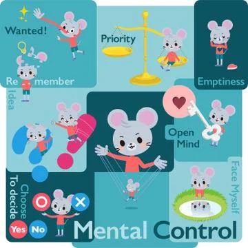Animal mouse boy Mental Stock Illustration