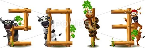 Animal with new year concept Stock Illustration