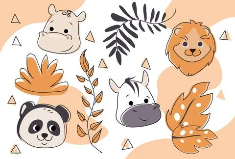 Animal orange pattern Stockillustratie