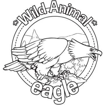 Animal Outline Vector Eagle Stock Illustration