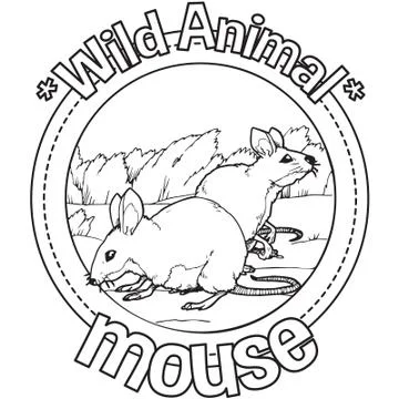 Animal Outline Vector Mouse Stock Illustration