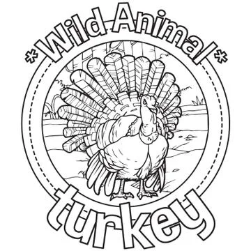 Animal Outline Vector Turkey Stock Illustration