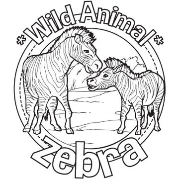 Animal Outline Vector Zebra Illustrazione stock