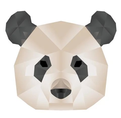 Animal panda geometric Stock Illustration