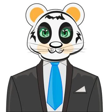 Animal panda in suit Stock Illustration