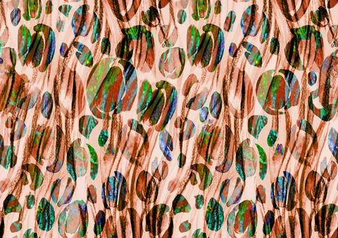 Animal pattern with leopard skin texture painted with watercolors Stock Illustration