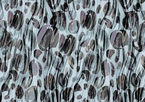 Animal pattern with leopard skin texture painted with watercolors Illustrazione stock