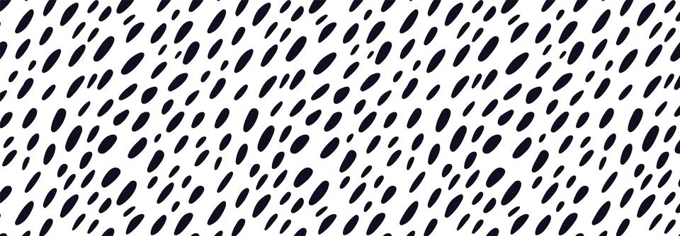 Animal pattern for textile design. Seamless pattern of dalmatian or cow spots Stock Illustration