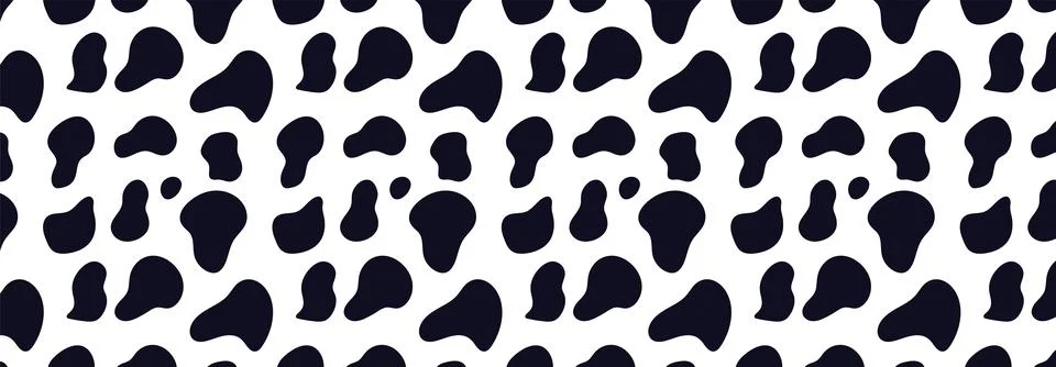 Animal pattern for textile design. Seamless pattern of dalmatian or cow spots Stock Illustration