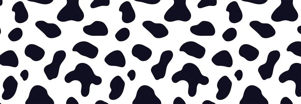 Animal pattern for textile design. Seamless pattern of dalmatian or cow spots 스톡 일러스트