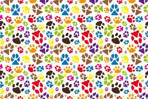 Animal paw pattern Stock Illustration