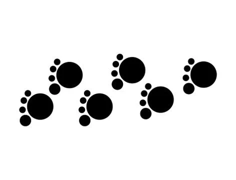 Animal paw traces pattern Stock Illustration