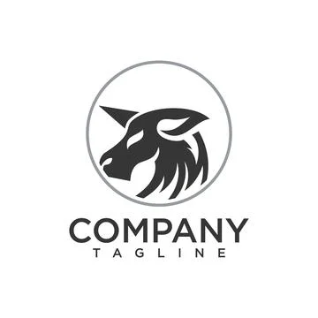 Animal pegasus logo Stock Illustration