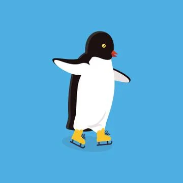 Animal Pinguin Design Flat Stock Illustration