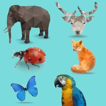 Animal Polygon Illustrazione stock