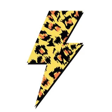 Animal print lightning Stock Illustration