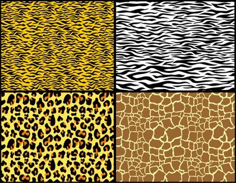 Animal print patterns in vector Stock Illustration