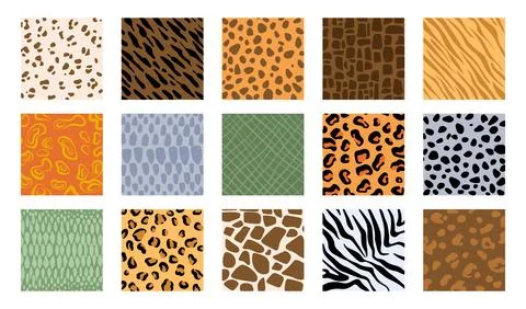 Animal print. Safari pattern. Texture of leopard, tiger and cheetah, giraffe, 스톡 일러스트