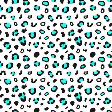 Animal print seamless pattern. Leopard skin texture 库存插图