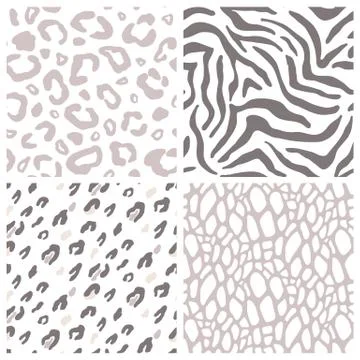 Animal print seamless pattern. Leopard skin texture Stock Illustration