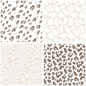 Animal print seamless pattern. Leopard skin texture Stock Illustration