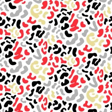 Animal print seamless pattern. Leopard skin texture Stock Illustration