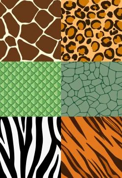 Animal print seamless patterns Stock-Illustration