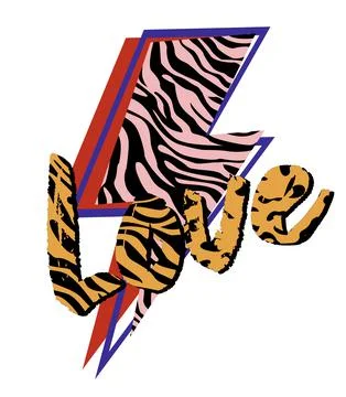 Animal print thunderbolt Stock Illustration