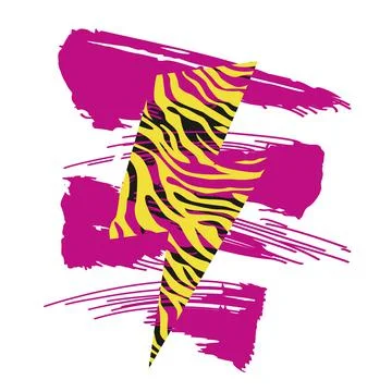 Animal print thunderbolt Stock Illustration