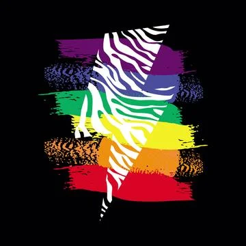 Animal print thunderbolt Illustrazione stock