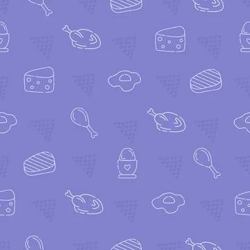 Animal products, seamless pattern Stock Illustration