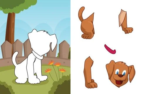 Animal puzzle Stock Illustration