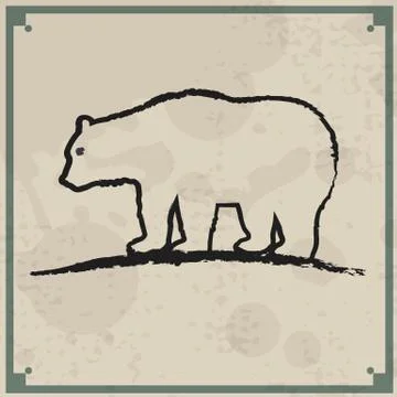 Animal retro background Stock Illustration