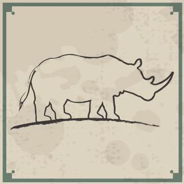 Animal retro background 스톡 일러스트