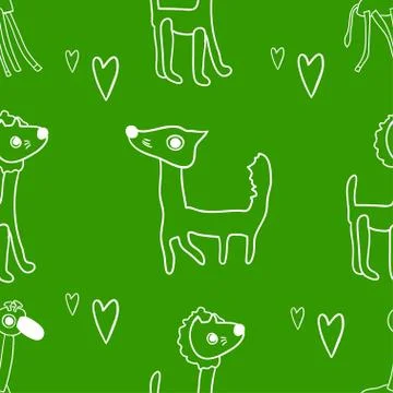 Animal seamless background Stock Illustration