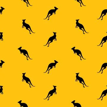 Animal seamless pattern background with kangaroo. Vector Illustration 스톡 일러스트
