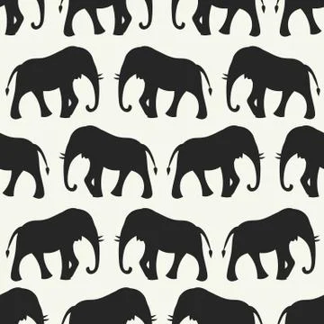 Animal seamless pattern of elephant 스톡 일러스트