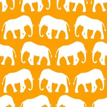 Animal seamless pattern of elephant Stock Illustration