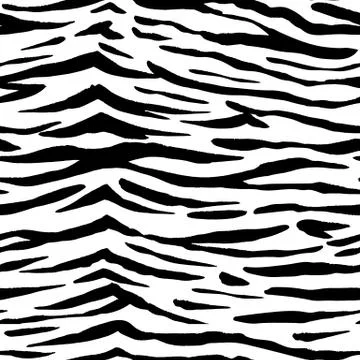 Animal seamless pattern. Tiger texture. Striped Mammals Fur. Print skin 스톡 일러스트