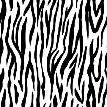 Animal seamless pattern. Zebra texture. Mammals Fur. Print skin. Striped Illustrazione stock