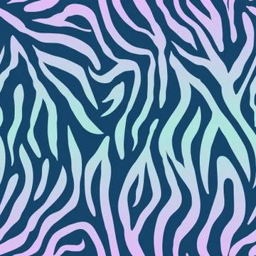 Animal seamless pattern. Zebra texture. Mammals Fur. Neon color bright Print Stock Illustration