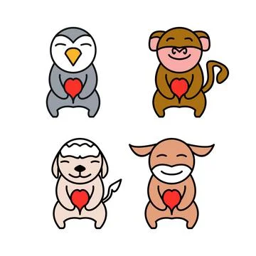 Animal set Stock Illustration